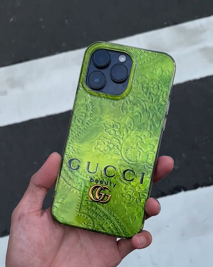 古馳金屬立標電鍍漸變手機殼-CASEZONE